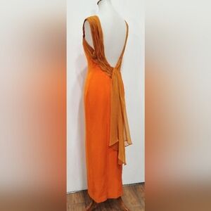 Vintage Orange Maxi Dress